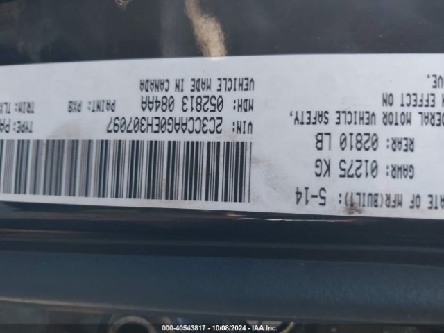 2C3CCAAG0EH307097 Chrysler 300