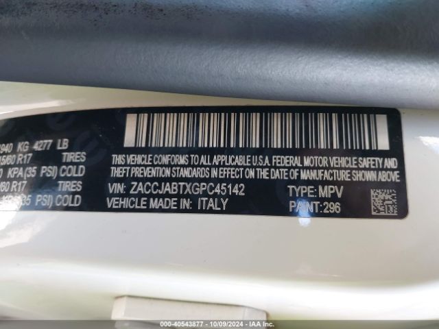 ZACCJABTXGPC45142 Jeep Renegade Latitude