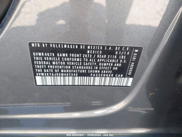 3VW2K7AJ5EM407249 Volkswagen Jetta 2.0l S