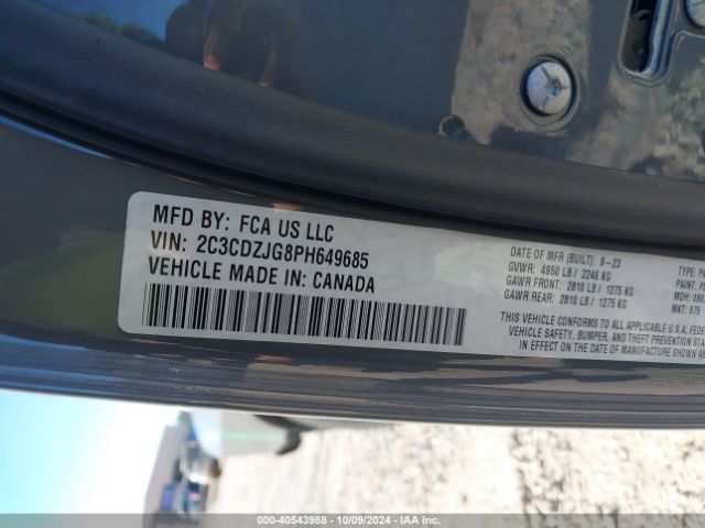 2C3CDZJG8PH649685 Dodge Challenger Gt