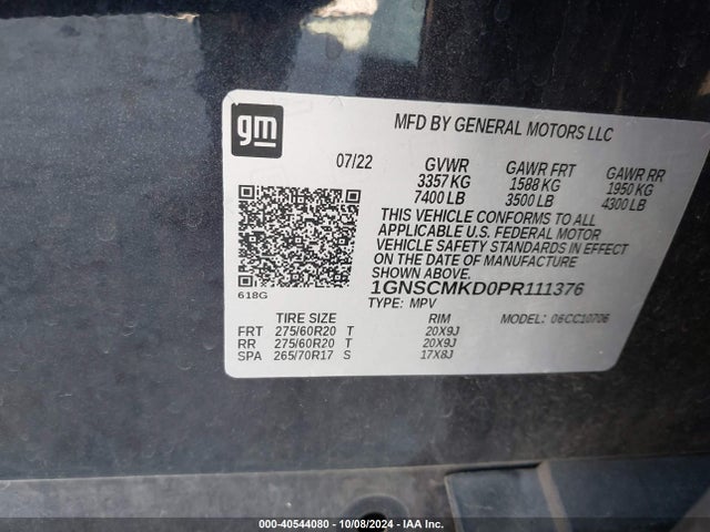 Chevrolet Tahoe 2wd Ls 2023 1GNSCMKD0PR111376 Image 9