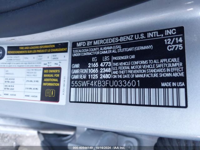 55SWF4KB3FU033601 Mercedes-Benz C 300 4matic/luxury 4matic/sport 4matic