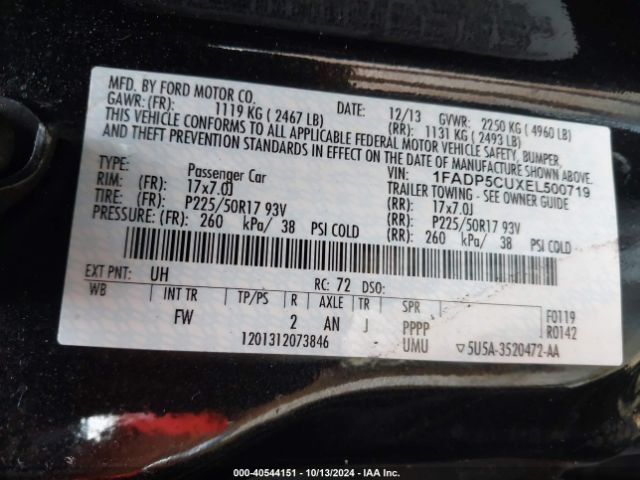 1FADP5CUXEL500719 Ford C-max Energi Sel