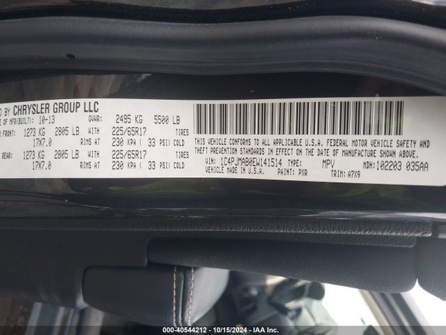1C4PJMAB0EW141514 Jeep Cherokee Sport