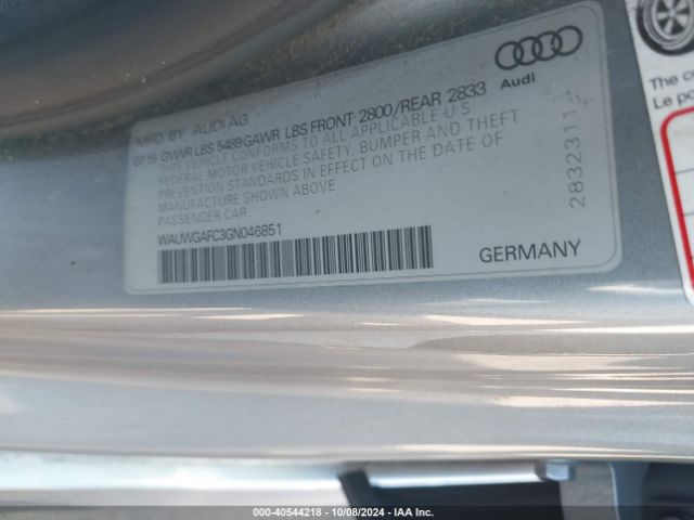 WAUWGAFC3GN046851 Audi A7 3.0t Premium Plus