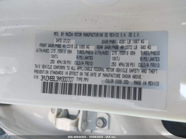 3MVDMBBL3MM300707 Mazda Cx-30 Select
