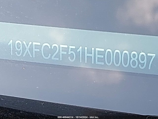Honda Civic Lx 2017 19XFC2F51HE000897 Image 9