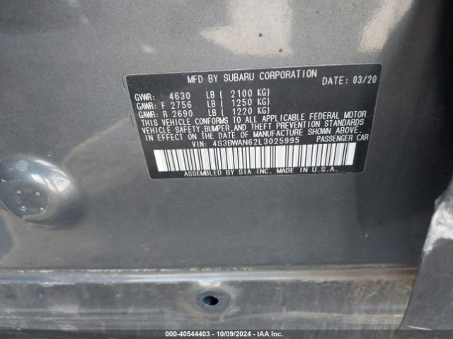 4S3BWAN62L3025995 Subaru Legacy Limited