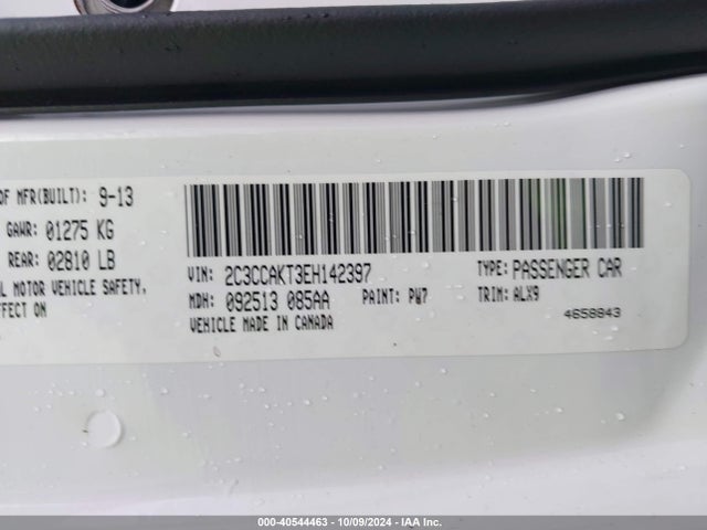 Chrysler 300c Awd 2014 2C3CCAKT3EH142397 Image 9