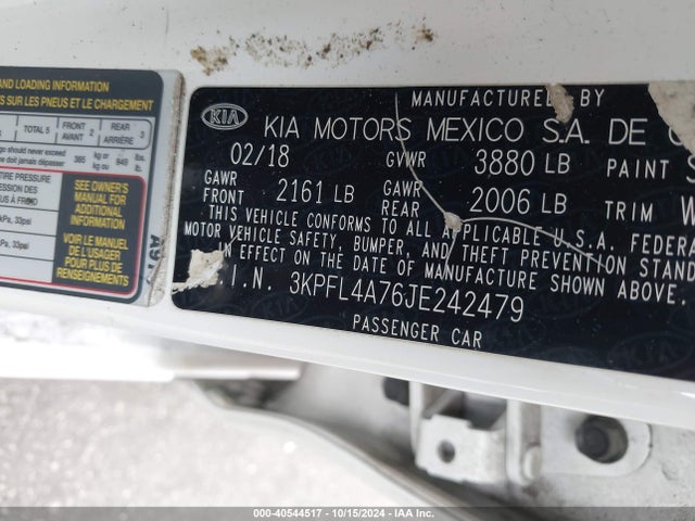 KIA FORTE LX 2018 3KPFL4A76JE242479 Image 9