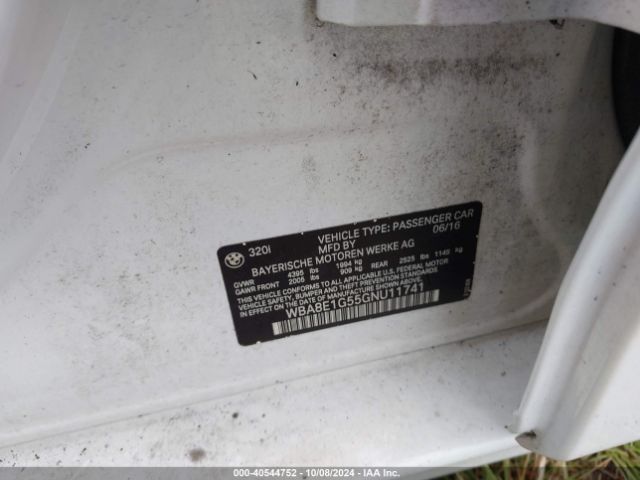 WBA8E1G55GNU11741 BMW 320i