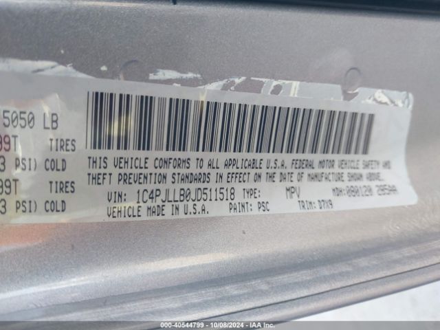 1C4PJLLB0JD511518 Jeep Cherokee Latitude Plus Fwd