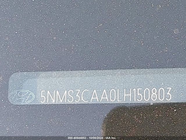 5NMS3CAA0LH150803 Hyundai Santa Fe Sel 2.0t