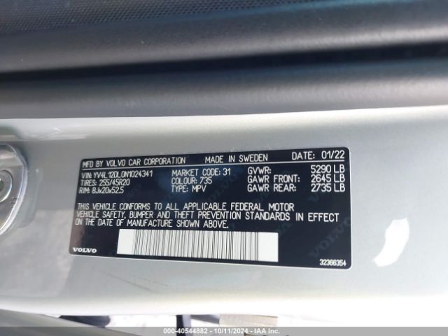 YV4L12DL0N1024341 Volvo Xc60 B5 Inscription