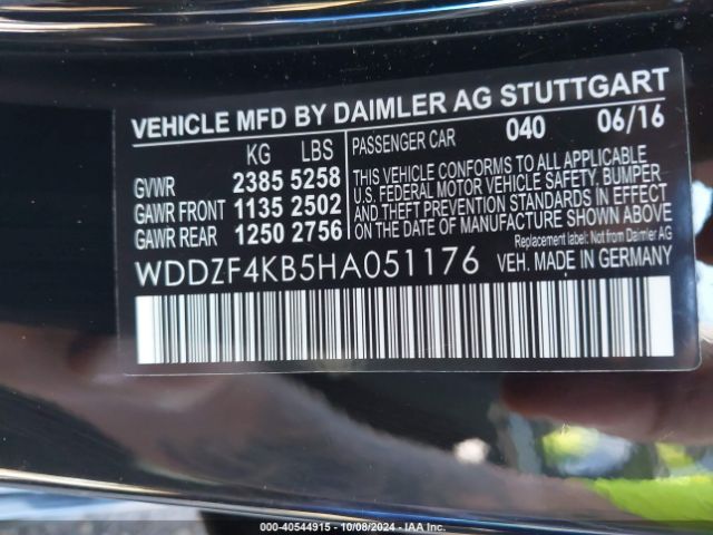 WDDZF4KB5HA051176 Mercedes-Benz E 300 4matic