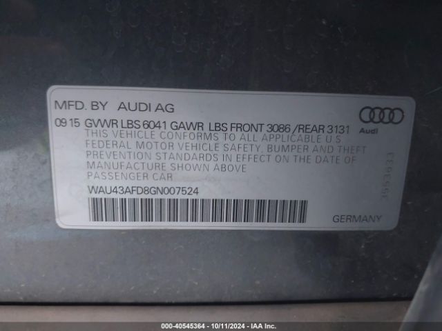 WAU43AFD8GN007524 Audi A8 L 4.0t Sport