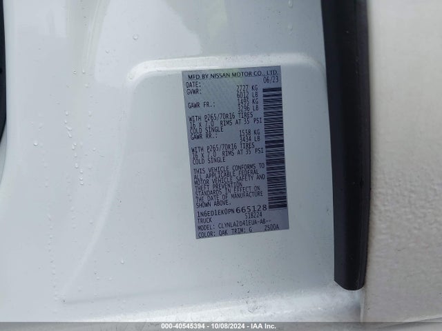 Nissan Frontier S 4x4 2023 1N6ED1EK0PN665128 Image 9