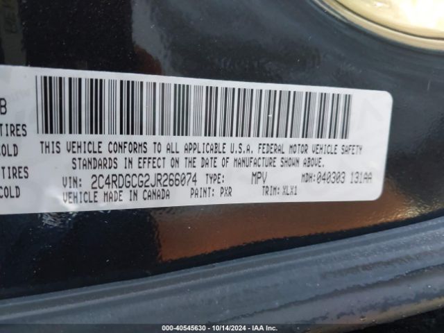2C4RDGCG2JR266074 Dodge Grand Caravan Sxt