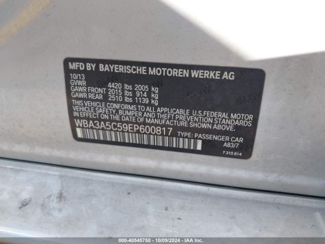 WBA3A5C59EP600817 BMW 328I