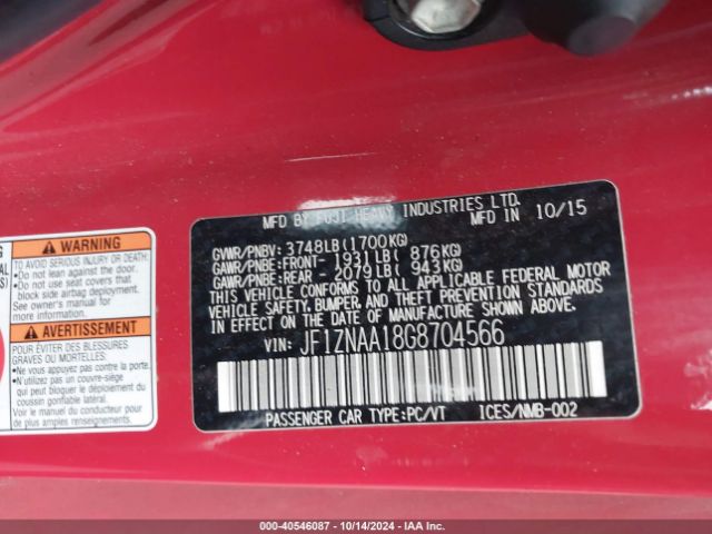 JF1ZNAA18G8704566 Scion FR-S