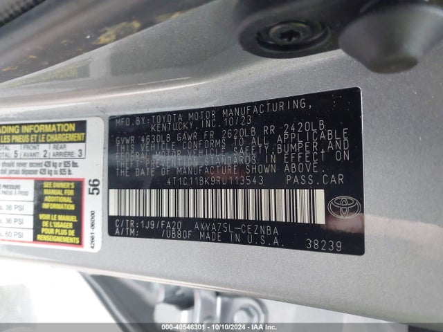Toyota CAMRY LE 2024 4T1C11BK9RU113543 Image 9