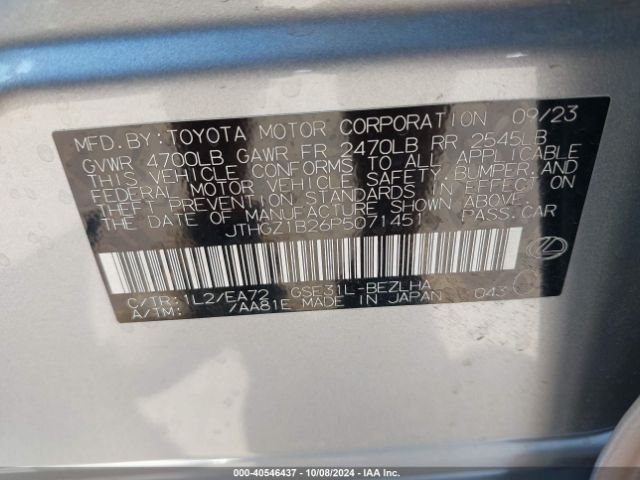 JTHGZ1B26P5071451 Lexus Is 350 F Sport