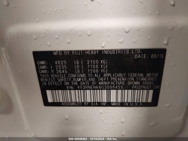 4S3BNEN66G3008455 Subaru Legacy 3.6r Limited