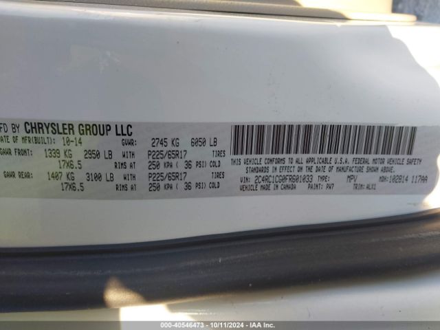 2C4RC1CG0FR601033 Chrysler Town & Country Touring-l