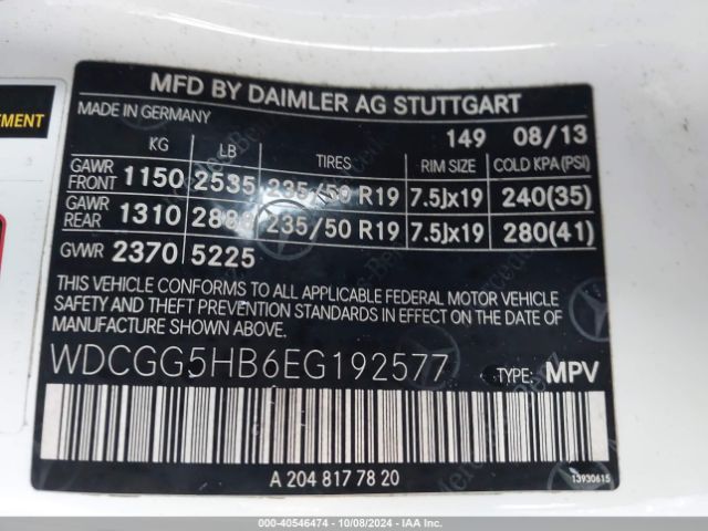 WDCGG5HB6EG192577 Mercedes-Benz GLK 350