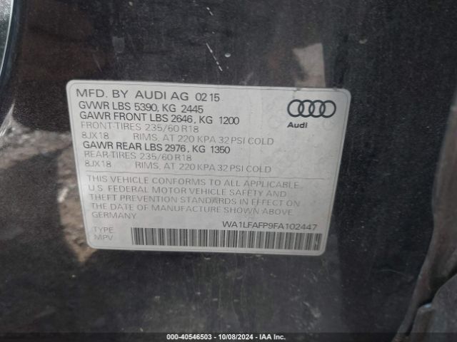 2015 AUDI Q5 WA1LFAFP9FA102447 Photo 8