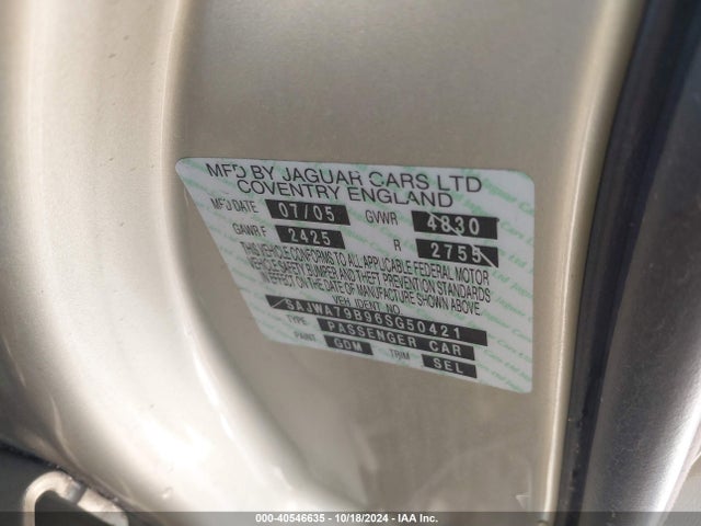 2006 JAGUAR XJ SAJWA79B96SG50421 Photo 8