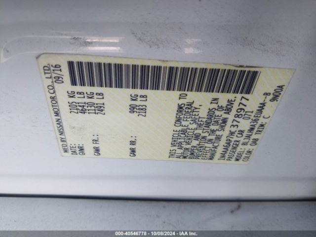 1N4AA6AP7HC378977 Nissan Maxima 3.5 Platinum