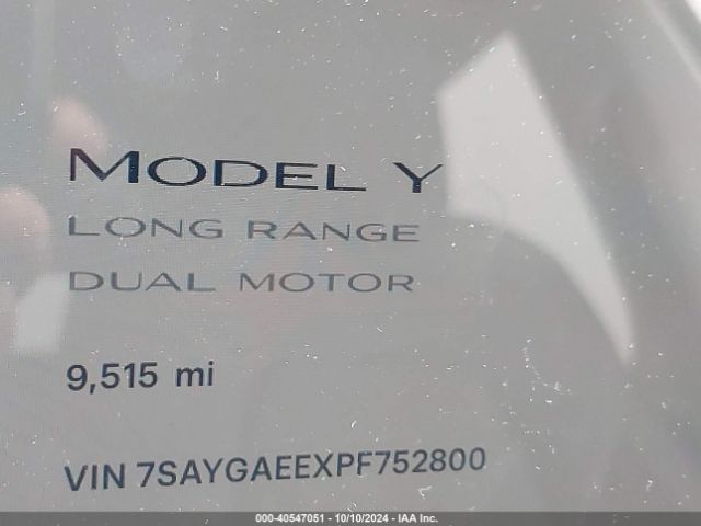 7SAYGAEEXPF752800 Tesla Model Y