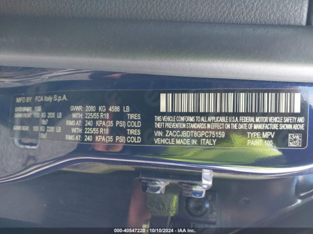 ZACCJBDT8GPC75159 Jeep Renegade Limited