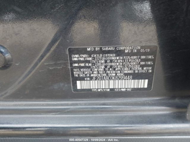 JF2GTABC0K8299448 Subaru Crosstrek 2.0i