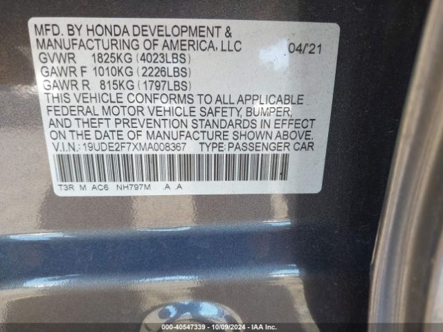 19UDE2F7XMA008367 Acura Ilx Premium Package/technology Package