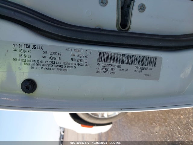 Chrysler 300C 2015 2C3CCAEG5FH773202 Image 9