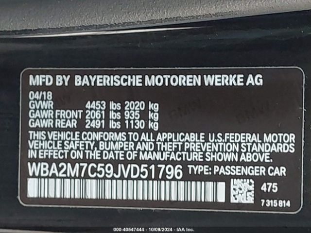 WBA2M7C59JVD51796 BMW 230I