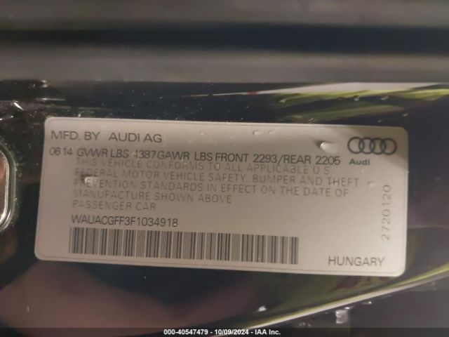 WAUACGFF3F1034918 Audi A3 1.8t Premium