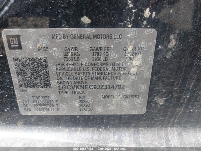 1GCVKNEC9JZ314792 Chevrolet Silverado 1500 Wt