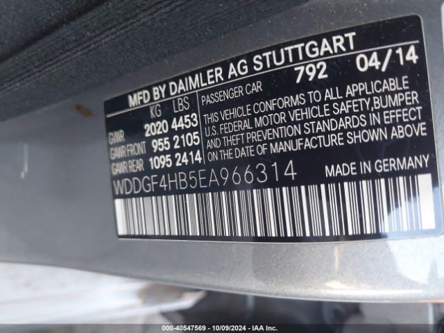 WDDGF4HB5EA966314 Mercedes-Benz C 250 Luxury/sport