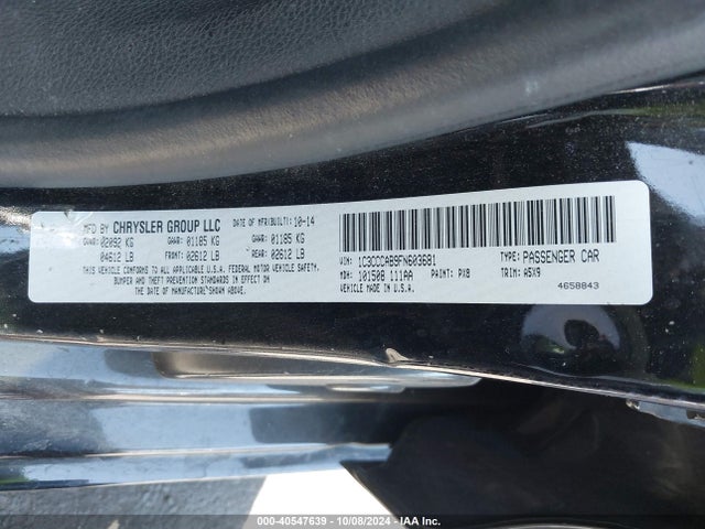 Chrysler 200 Limited 2015 1C3CCCAB9FN603681 Image 9