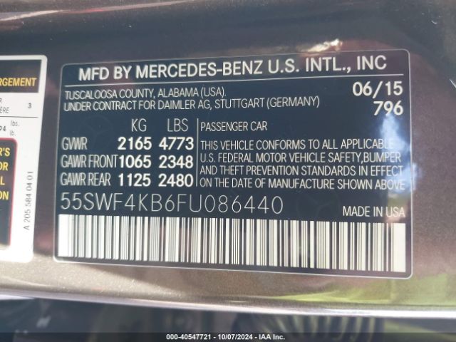 55SWF4KB6FU086440 Mercedes-Benz C 300 4matic/luxury 4matic/sport 4matic