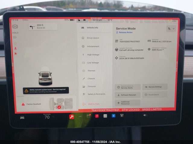 2024 TESLA MODEL Y 7SAYGDEE7RA311921 Photo 6