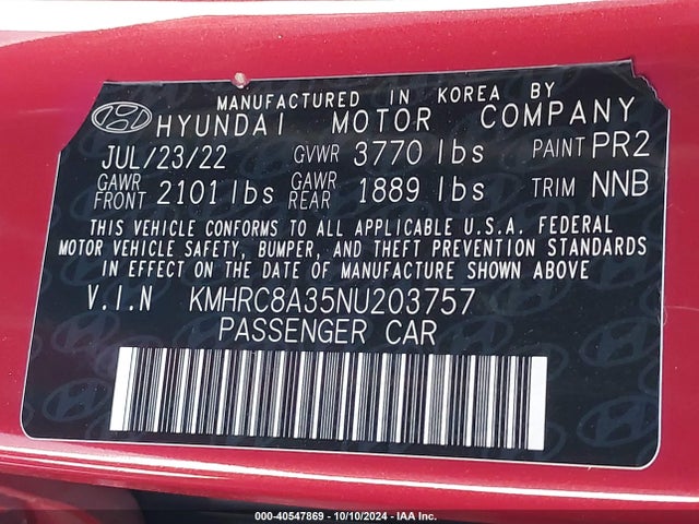 Hyundai gamma ii 2022 KMHRC8A35NU203757 Image 9