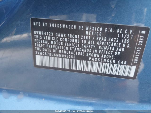3VWC57BU6MM095350 Volkswagen Jetta