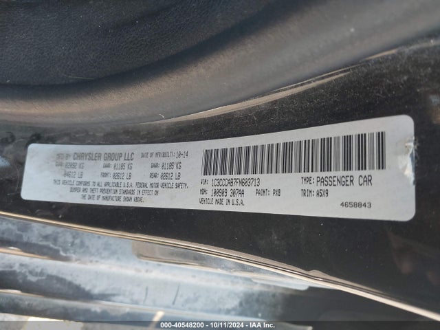 Chrysler 200 Limited 2015 1C3CCCAB7FN603713 Image 9