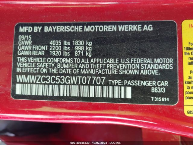 WMWZC3C53GWT07707 Mini Countryman Cooper S