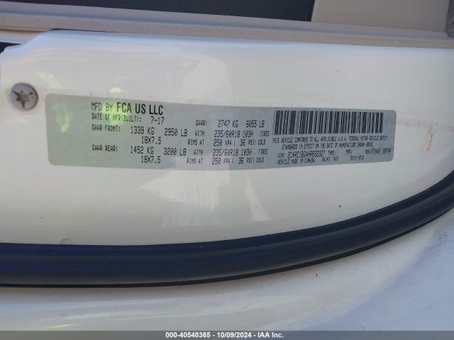Chrysler Pacifica Touring Plus 2017 2C4RC1BG4HR832327 Image 9