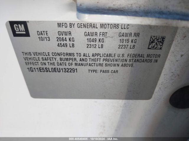1G11E5SL0EU132291 Chevrolet MALIBU 2LT